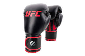 Standard boxing gloves semi leather. Ufc Contender Muay Thai Kickboxing Gloves Black Red 12oz For Sale At Helisports