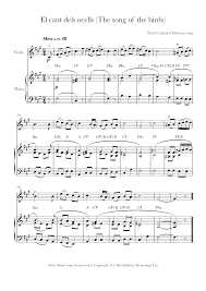 Gladiator Now We Are Free Piano Version Sheet Music El Cant Dels Ocells The Song Of The Birds Trad Catalan Christmas Song Sheet Music For Violin 8notes Com Sheet Music Song Sheet Free Violin Sheet Music