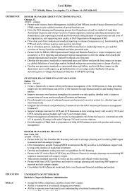Finance management is all about team work. Finance Manager Senior Resume Samples Velvet Jobs
