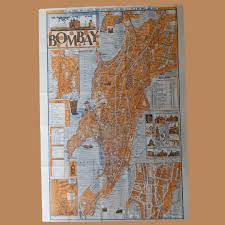 Bombay Map (1960/70's): Dimensions: 50 ...