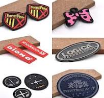 Customized Cheap Clothing Iron Sew on 3 D PVC Plastic Badge ...