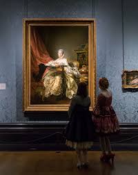 For her louis xv commissioned the petit trianon, which became a private haven of peace. Francois Hubert Drouais Madame De Pompadour At Her Tambour Frame Blindbild