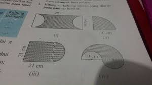 Jarak yang ditempuh motor sama dengan 2000 kali keliling lingkaran ( roda ) maka jarak yang ditempuh motor = 1000 x π x d = 1.000 x 22/7 x 84 cm = 264000 cm = 2,64 km. Hitunglah Keliling Daerah Yang Diarsir Pada Gambar Berikut Please Bantuin Semuanya Pake Cara Brainly Co Id