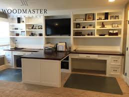 Custom Built In Desk With Adjustable Shelves Home Office Furniture Home Office Design Home Office Space