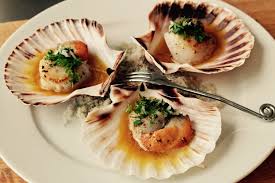 Pan Roasted Scallops With Orange Lemon Sauce Recipe Lemon Sauce Scallop Recipes Spring Vegetables