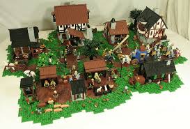 Medieval Village Lego Knights Cool Lego Creations Lego Display