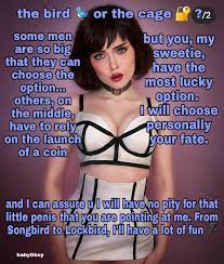 Sissy chastity cage captions