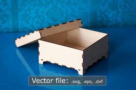 Download Laser Cut 6 X 6 Wooden Box With Lid And Feet Digital Vector File Xykit