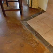 Floor Transition Tile To Concrete Concrete Stained Floors Transition Flooring Stained Concrete