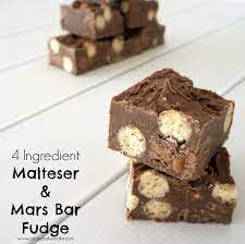 4 Ingredient No Bake Malteser And Mars Bar Fudge Recipe Create Bake Make Recipe Fudge Recipes Baking Thermomix Desserts