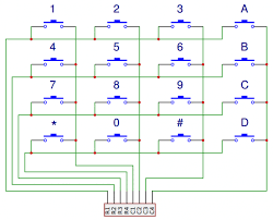 Arduino Keypad Tutorial 4x4 Keypad Schematic Arduino Arduino Circuit Keyboard Tutorial