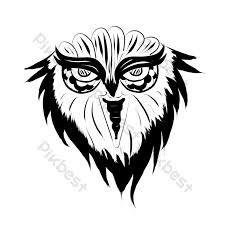 Hewan, margasatwa, kebun binatang, binatang menyusui, fauna, savana, jerapah, tutul, mata, telinga, kepala, bertulang belakang, safari. Ilustrasi Pola Kepala Hewan Hitam Elemen Grafis Templat Psd Unduhan Gratis Pikbest