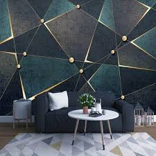 tienda online papel pintado autoadhesivo moderno creativo 3d lineas geometricas dorado abstracto a prueba de in 2020 behang woonkamer muurschildering beschilderde muur