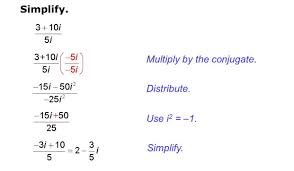 Dividing Complex Numbers Complex Numbers Math Simplify