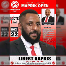 Libert Kapris stands as friend to all and enemy to none. Libert em 100%  pure son of Maprik by blood na spirit. Papa na mama wantaim silip lo gaun  Maprik. Libert's commitment