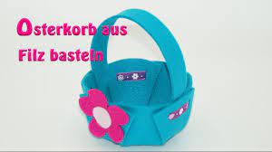 Wem so kurz vor ostern noch eine kindgerechte osterdekoration zum verstecken der eier fehlt, oder wer am wochenende einfach mit seinen kindern etwas osterstimmung am nachmittag einbringen möchte, dem bietet sich die bastelvorlage für ein osternest an. Osterkorbchen Basteln Mit Filz Basteln Zu Ostern Youtube