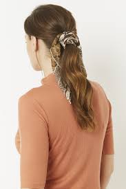 Alternatively, use a thick scrunchie to hold a bun on. Satin Hair Scrunchie With Bow Tie
