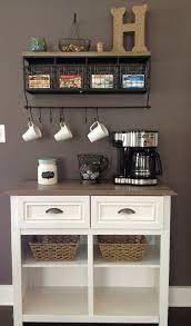 Get inspiration from these kitchen coffee bar ideas and decor tips. Love My Latest Pinterest Project Coffee Station I Need A House With Space For This By Jud Coffee Bar Home Home Coffee Stations Coffee Bars In Kitchen