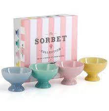 Le Creuset Sorbet Collection Footed Ice Cream Bowls Set Of 4 Sorbet Ice Cream Ice Cream Bowl Le Creuset