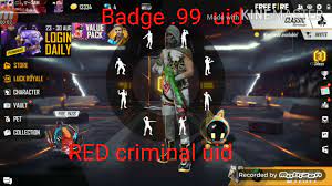 Hawk Badge 99 Uid Red Criminal Uid Find Me Youtube Free criminal bundles how to claim criminal bundles in gold free fire. youtube