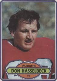 DON HASSELBECK 1983 TOPPS AUTOGRAPHED SIGNED AUTO FOOTBALL CARD 331  PATRIOTS