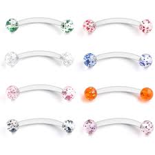 The snake eyes piercing is not a valid or even attemptable piercing by any professional piercer. Hisrfocsp Glitter Bioflex Acrylic Curved Barbell Snake Eyes Tongue Ring Retainer Piercing 14g 8pcs Walmart Canada