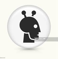 Black And White Cartoon Robot Head Pin On Vectors Character Cartoon Characters