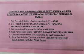 Hi korang harini aku nk kongsikan dengan korang bagaimana proses untuk menukar nama kenderaan di tahun 2020 bagi urusan puspakom dan jpj.terima kasih kerana. Info Document Required By Jpj For L H Insurance Company Facebook