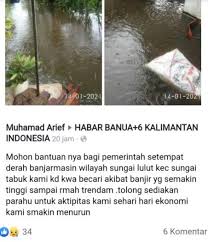 Banjir bandang merendam sejumlah wilayah di kalimantan selatan hingga saat ini. Eykl9krbrn6x0m