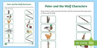 Peter and the wolf op. Characters From Peter And The Wolf Worksheets