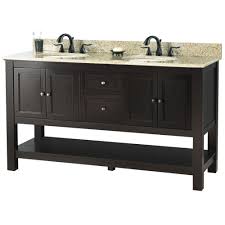 Home Decorators Collection Gazette 61 In W X 22 In D Double Bath Vanity In Espresso With Golden Hill Granite Vanity Top Gaea6022dtght Granite Vanity Tops Marble Vanity Tops Vanity Top