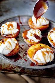 Dustjacket Attic Emerald Green Blossoms Grilled Peaches Desserts Fruit Recipes Food