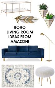 Boho Living Room Ideas From Amazon Boho Living Room Ideas Boho Decor Mid Century In 2020 Blue Couch Living Room Blue Sofas Living Room Blue Velvet Sofa Living Room