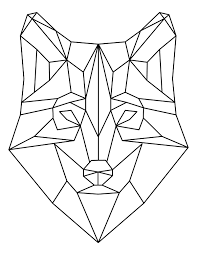 1000x1403 geometric animal coloring pages for snazzy pict printable. Printable Geometric Wolf Head Coloring Page