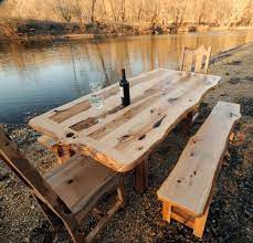 Hickory Table Rustic Outdoor Furniture Rustic Dining Room Dining Table Rustic