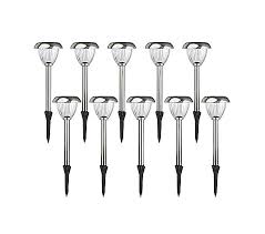 Wir zeigen die besten solarleuchten für jeden zweck. Solarleuchten Set Aus Edelstahl Led Umschaltbar Farbwechsel Weiss 10 Stk Qvc De