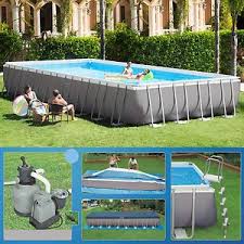 Intex 975x488x132 Cm Swimming Pool Rechteck Stahlwand Frame Schwimmbad Ebay Swimming Pool Pool Schwimmbader