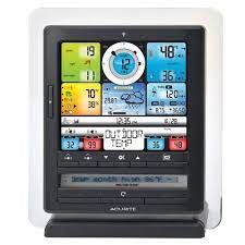 Offers stunning graphics and the ability to toggle between outdoor weather. Acurite 01036 Pro Color Weather Station With Pc Connect Rain Wind Temperature Humidity And Weather Ticker Weather Station Weather Data Weather Predictions
