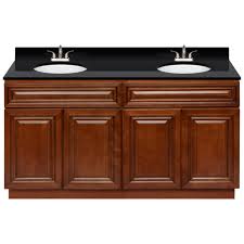 brown double bathroom vanity 60