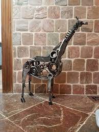 Giraffe Metal Sculpture Art Sculpture Art Scrap Metal Art Metal Art Sculpture