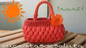 Basas de trapillo rectangulares ¡¡ diy !! Bolso De Trapillo Punto Puff Handbag Of Trapillo Step By Step Youtube