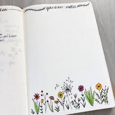 Bullet Journal Garden Notes Flower Doodles Flower Drawing Plant Doodles Plant Drawing Y Libreta De Apuntes Decorar Hojas De Cuaderno Tutorial De Letras