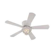 Shop Harbor Breeze Merrimack 52 In White Flush Mount Indoor Outdoor Residential Ceiling Fan With Lig Ceiling Fan Flush Mount Ceiling Fan Ceiling Fan With Light