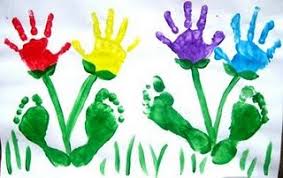 Make A Garden Bloom With Hands And Feet Parents And Grandparents Will Think It Is Really Neat Handprint Crafts Handprint Painting Mothers Day Crafts