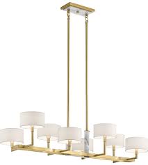 Shop light fixtures, chandeliers, sconces, ceiling lights, capiz, modern chandeliers, drum chandeliers, beaded chandeliers with online shopping at glow®. Kichler 52054cg Laurent 8 Light 18 Inch Champagne Gold Chandelier Linear Single Ceiling Light