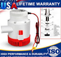 3500GPH Electric Marine Boat Yacht Submersible Bilge Pump 12V UnlikeRule  Pump US | eBay