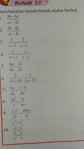 Contoh Soal Aljabar Kelas 7 Brainly