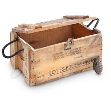 Used U S Military Surplus Wooden Grenade Box 594557 Storage Containers At Sportsman S Guide Military Box Wooden Ammo Box