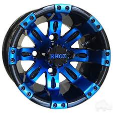 Fuel Black And Blue Stroke Wheels Rhox Vegas Black W Blue W Center Cap 10x7 Et 25 Rims For Cars Wheel Custom Wheels Cars