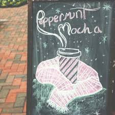 Peppermint Mocha Chalk Board Sign Art Sign Art Art Chalkboard Art